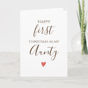 First   Aunty Merry Christmas Card