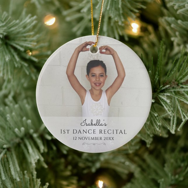 First Ballet Recital Photo Ceramic Tree Decoration (Tree)