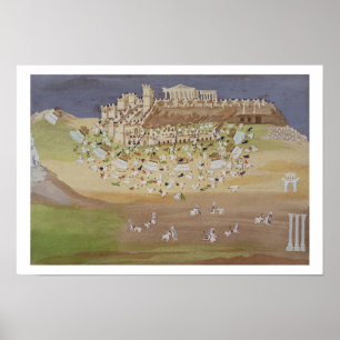 First battle of Athens in 1826, from the Pictorial Poster