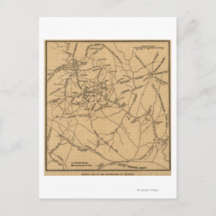 First Battle of Bull Run - Civil War Panoramic 5 Postcard