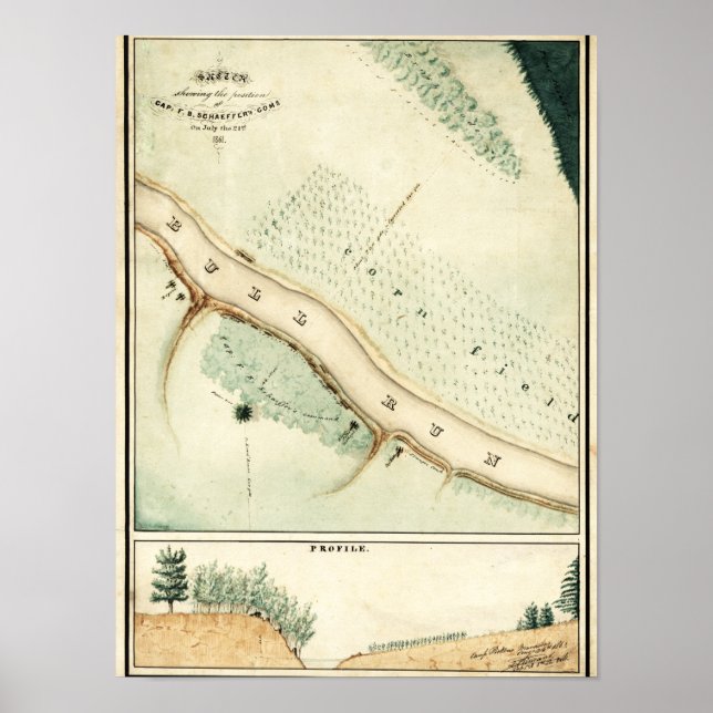 First Battle of Bull Run - Civil War Panoramic 6 Poster (Front)