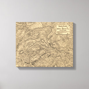 First Battle of Bull Run - Civil War Panoramic 8 Canvas Print