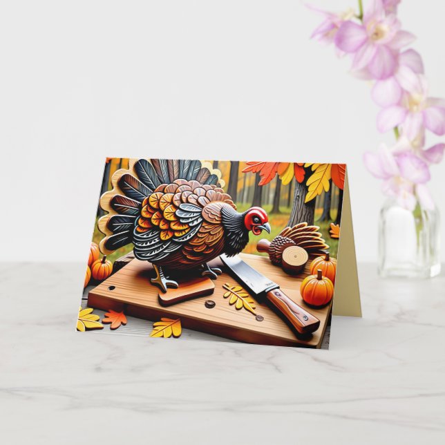 "First Be Thankful You Aren't A Turkey" Card (Orchid)