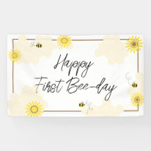 First Bee-Day Banner