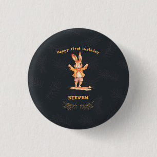 First Birthday animal 3 Cm Round Badge