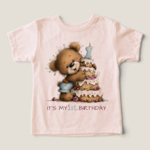 First Birthday Baby Boy Teddy Bear Birthday Cake