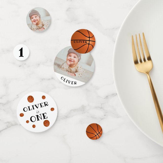 First Birthday Basketball Birthday Party Confetti (Group)