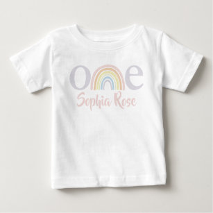 First Birthday, Boho Rainbow Baby T-Shirt