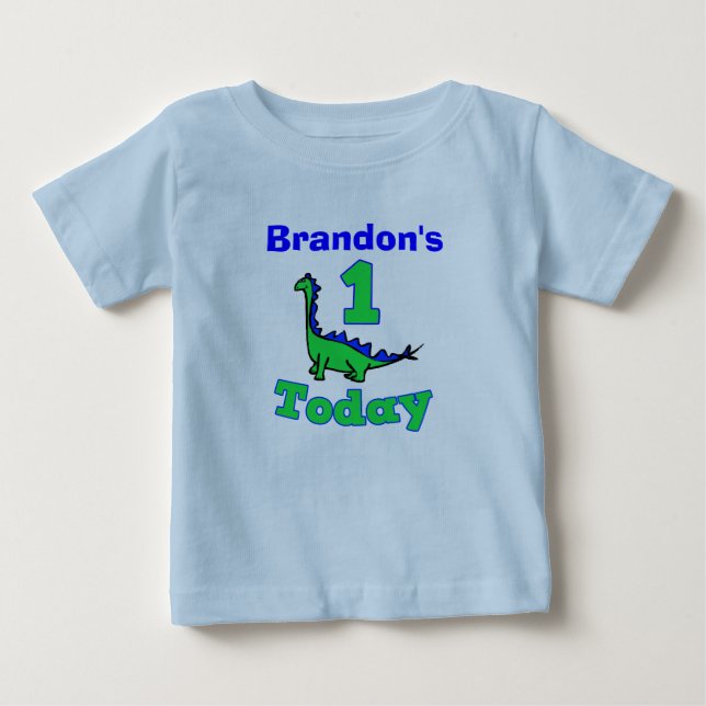 First Birthday Boy Dinosaur Shirt (Front)