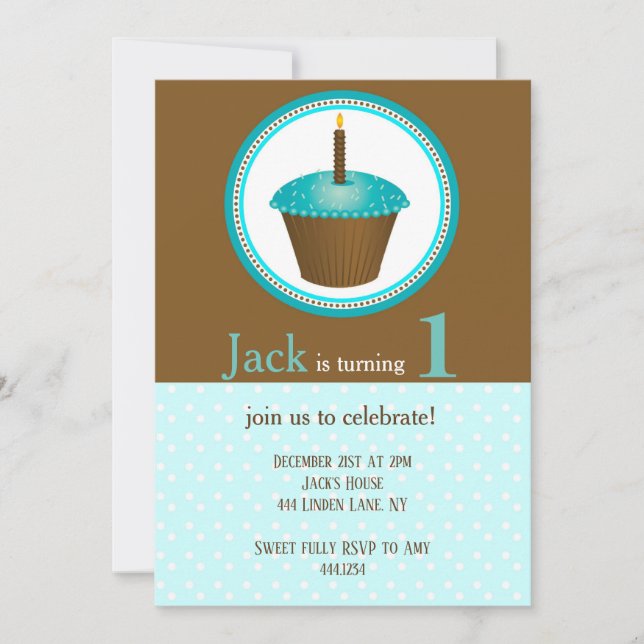 First Birthday Boy Invitations (Front)