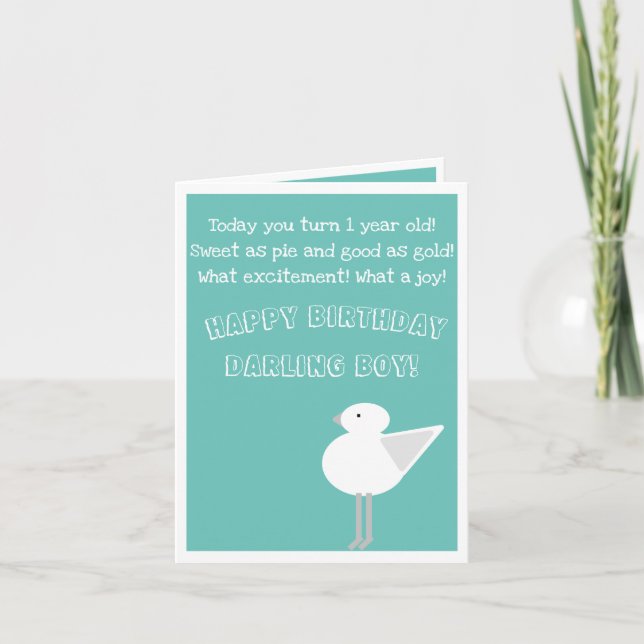 First birthday card (Front)