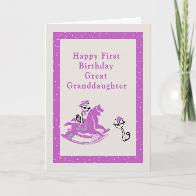 First Birthday Card for Great Granddaughter (Front)