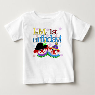 First Birthday Clown Baby T-Shirt