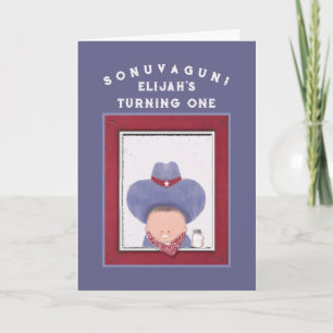 First Birthday Cowboy Card