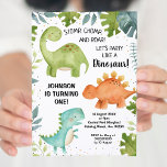 First birthday Dinosaur Birthday Invitation<br><div class="desc">Dinosaur First Birthday Invitation
Wording can be changed to any occasion</div>