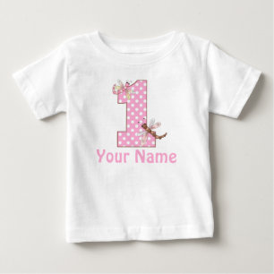 First Birthday Dragonfly Baby T-Shirt