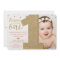 First Birthday Faux Gold Glitter & Pink Invitation