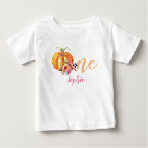 First Birthday Flower Pumpkin Shirt