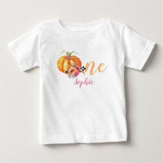 First Birthday Flower Pumpkin Shirt