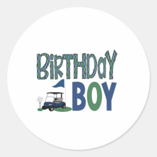 First Birthday Golf Family Matching Golfer Birthda Classic Round Sticker