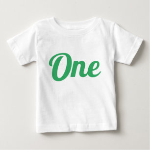 First Birthday Green Baby T-Shirt