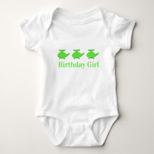 First Birthday Helicopter  Baby Bodysuit