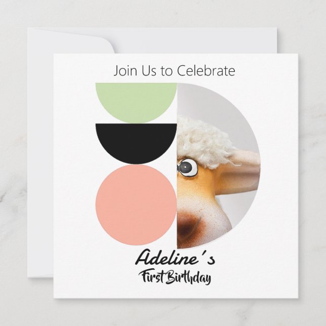 First birthday invitation (Front)