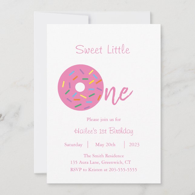 First Birthday Invitation (Front)