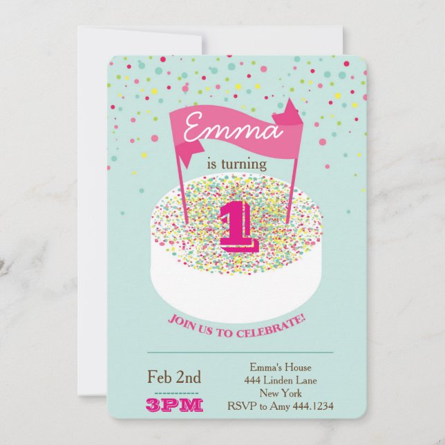 First Birthday Invitation (Front)