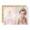 First birthday invitation Princess Gold Pink Crown
