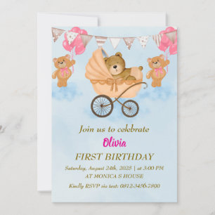 First Birthday Invitation – Simple and Sweet Baby