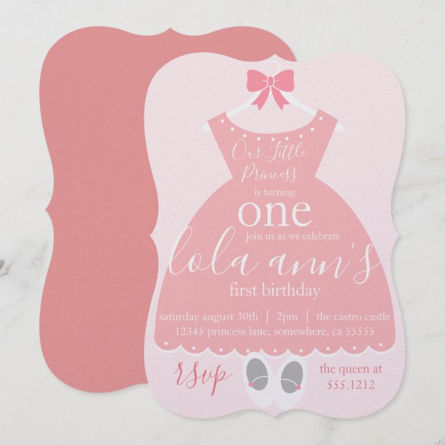 FIRST BIRTHDAY INVITE (Front/Back)