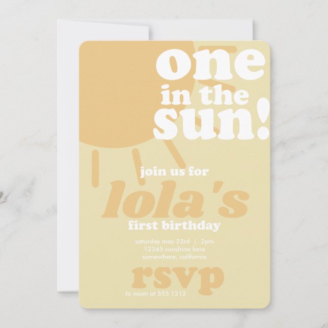 First Birthday Invite (Front)