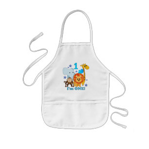 First Birthday Jungle Kids Apron