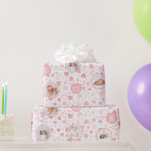 First Birthday Lovebug Personalise Photo Wrapping  Wrapping Paper