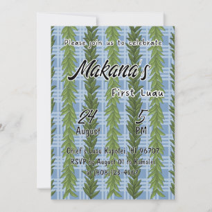 First Birthday Luau Invitation Template