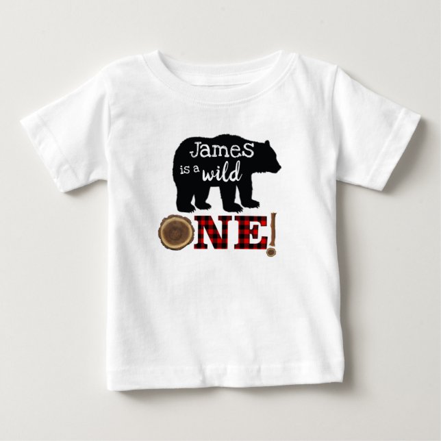 First Birthday Lumberjack T-shirt (Front)