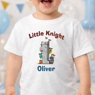 First Birthday Medieval Castle & Knight  Baby T-Shirt