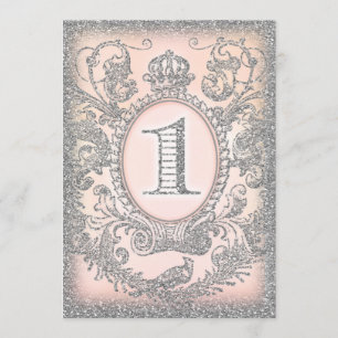 First Birthday Once Upon a Time Princess Silver Invitation