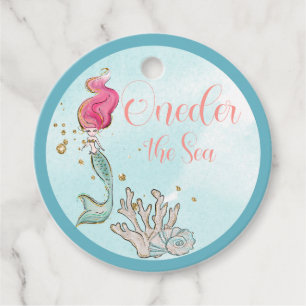 First Birthday ONE-der the Sea Mermaid Birthday Favour Tags