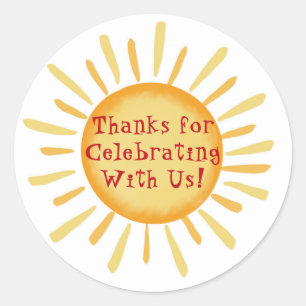 First Birthday One In The Sun or First Trip Classic Round Sticker