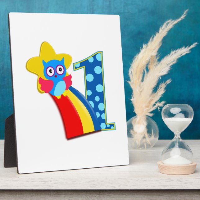 First Birthday Owl Plaque (Side)
