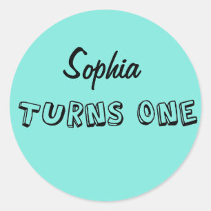 First Birthday Party and Favour Sticker