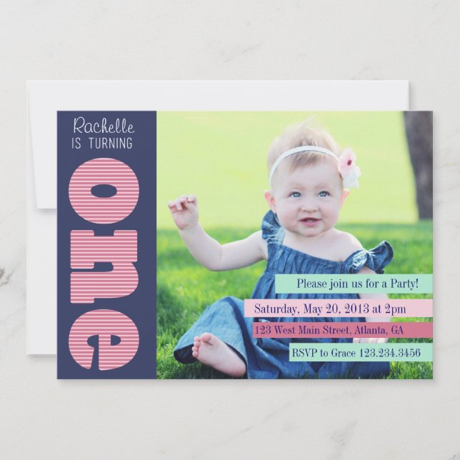 First Birthday Party Invitation (Front)