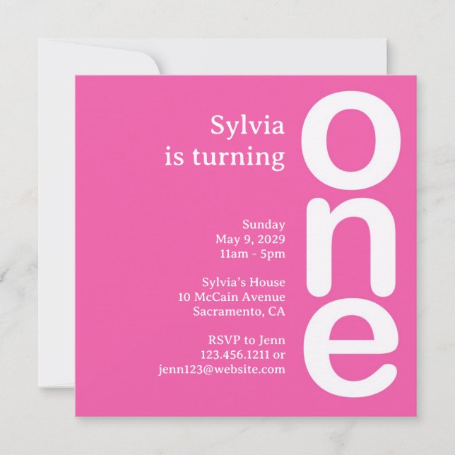 First Birthday Party Invitation (Front)