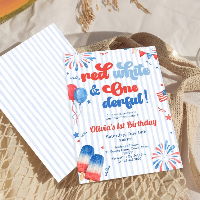  First Birthday Party Invitation - 4th of July (Creator Uploaded)