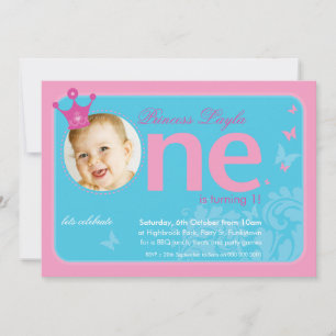 FIRST BIRTHDAY PARTY INVITES :: number one 1