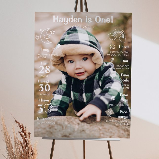 First Birthday Photo Milestone Poster (Creator Uploaded)