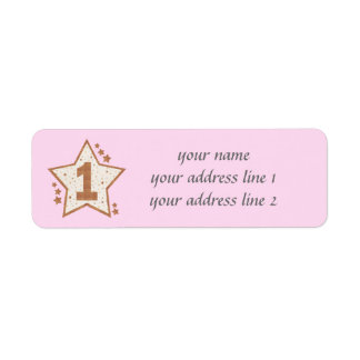 First Birthday Pink and Gold Star