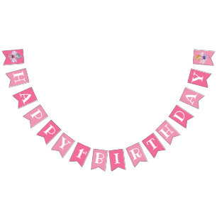 First Birthday Pink Happy Birthday Fairy Bunting